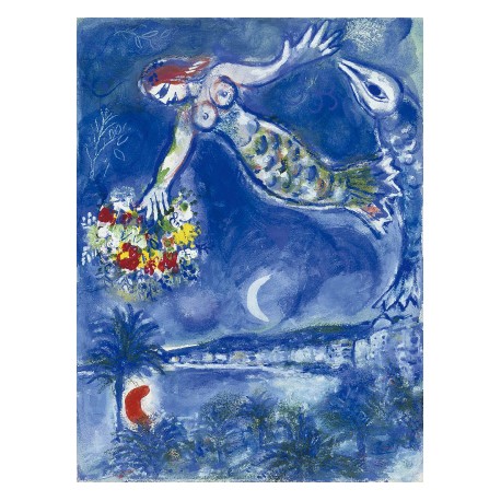 Sirene und Fisch, Marc Chagall