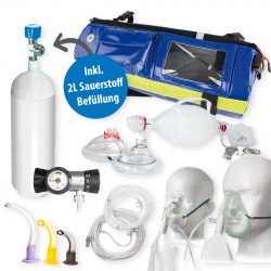 O2-Notfalltasche inkl. Sauerstoffflasche und Notfall-Set