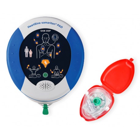 HeartSine samaritan® PAD 350P Defibrillator + Beatmungsmaske