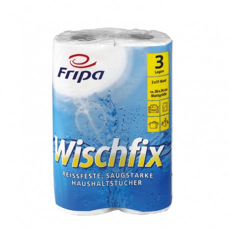 Fripa - Küchenrollen Wischfix 3-lagig (16 Pack à 2 x 51 Bl.)