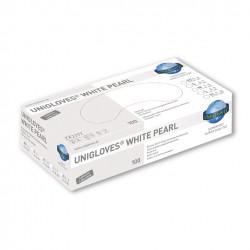 UNIGLOVES - White Pearl Nitril U.-Handschuhe, unsteril, puderfrei (100 Stk.)